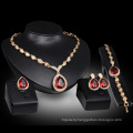 Shangjie OEM kalung aretes Beautiful Water Drop Jewelry Set Luxury Necklace&Bracelet Women Dimond Wedding Jewelry Set